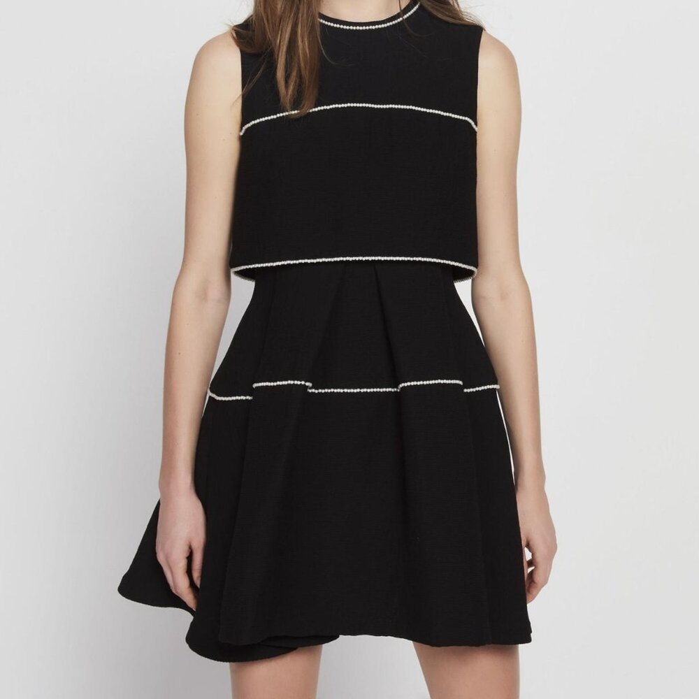 SANDRO 2-in-1 dress with pearls size 1 (XS-S US)